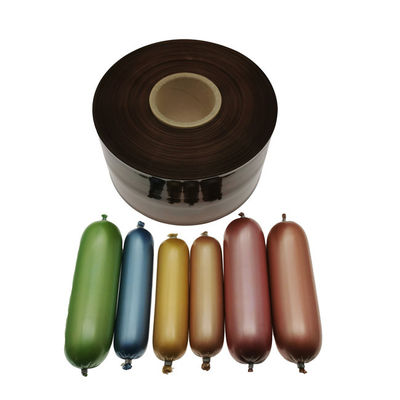 الحلال الصف الغذائي الشعار المخصص المطبوع النيلون النقانق غلاف 20-100mm عيار لمعالجة اللحوم