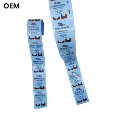 OEM Flexography طباعة البلاستيك غطاء الصف الغذائي غطاء النقانق البلاستيكية عديمة الرائحة