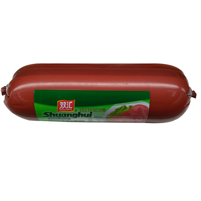 PVDC Sasuage Casing Flexography الطباعة الحاجز العالي الجمركي الشعار المطبوع Sasuage Casing