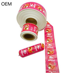 طلب كميات صغيرة طعام الدرجة الشعار Flexography الطباعة النقانق الاصطناعية غلاف للنقانق