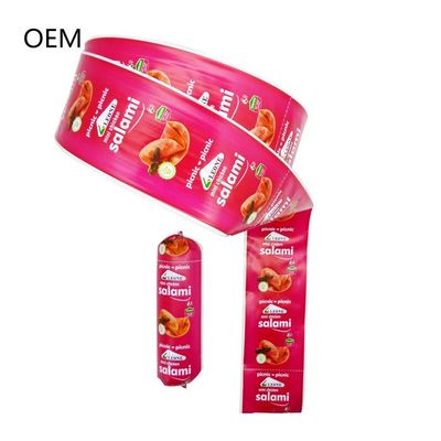 كينغريد الصف الغذائي OEM Flexography الطباعة البلاستيكية النقانق غلاف للسلامي