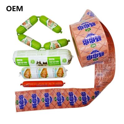 كينغريد اللون مطبوعة النقانق تغليف غلاف المواد البولياميد الصف الغذائي OEM