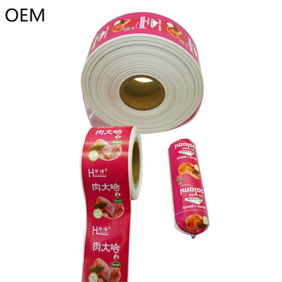 طباعة اللون Flexography Salami Casings مادة البولياميد البلاستيكية القذائف