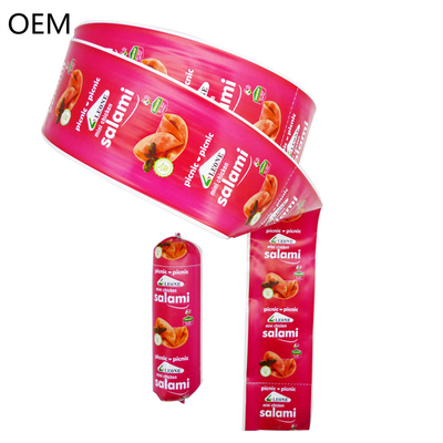 طباعة اللون Flexography Salami Casings مادة البولياميد البلاستيكية القذائف