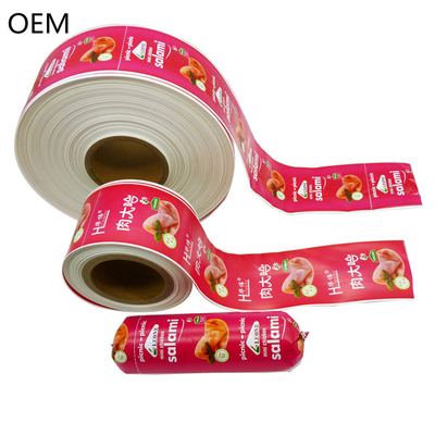 طباعة اللون Flexography Salami Casings مادة البولياميد البلاستيكية القذائف