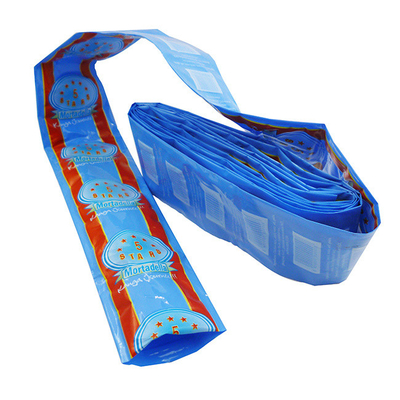 قشرة النقانق الاصطناعية الملونة المخصصة للطباعة flexography شعار العلامة التجارية لحوم التعبئة الغلاف النقانق