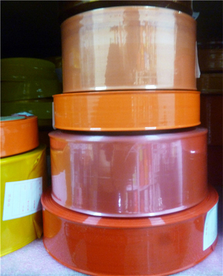 PVDC Sasuage Casing Flexography الطباعة الحاجز العالي الجمركي الشعار المطبوع Sasuage Casing