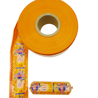 غلاف النقانق البولياميدي 75 ملم عرض شعار مخصص Flexography الطباعة غلاف النقانق