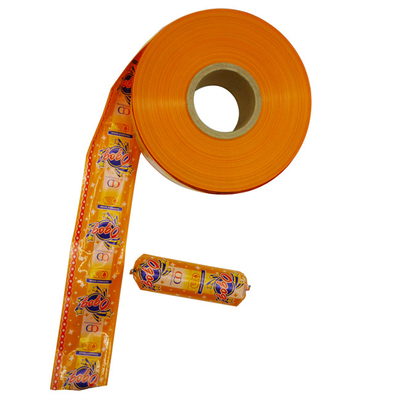 غلاف النقانق البولياميدي 75 ملم عرض شعار مخصص Flexography الطباعة غلاف النقانق