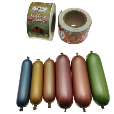 الغذاء الصف الحلال معتمد شعار مخصص مطبوعة غلاف السجق النايلون لنقانق اللحوم