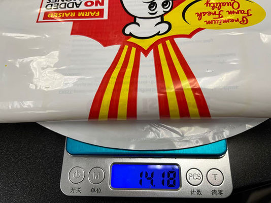 الجملة اللون الأبيض شعار مخصص طباعة أكياس الدجاج المجمد