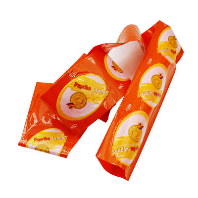 شعار مخصص مطبوع أغلفة السجق البلاستيكية من مادة البولي أميد للطبخ بالبخار