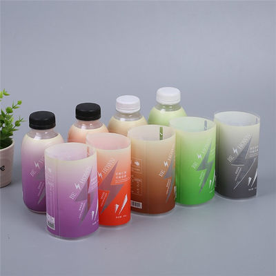 تسميات زجاجة مطبوعة CMYK PET PVC زجاجة يتقلص الأكمام التفاف