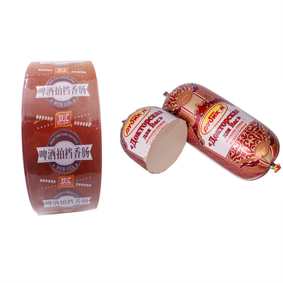 طلب كميات صغيرة طعام الدرجة الشعار Flexography الطباعة النقانق الاصطناعية غلاف للنقانق